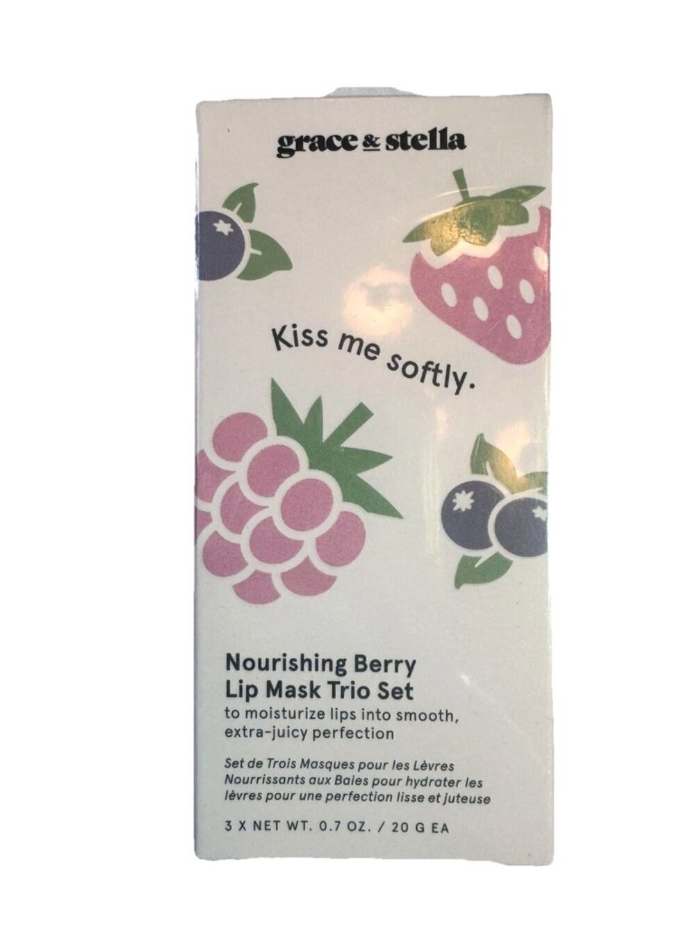 Grace & Stella Nourishing Berry Lip Mask 0.7oz/3ct - New in Box, Sealed